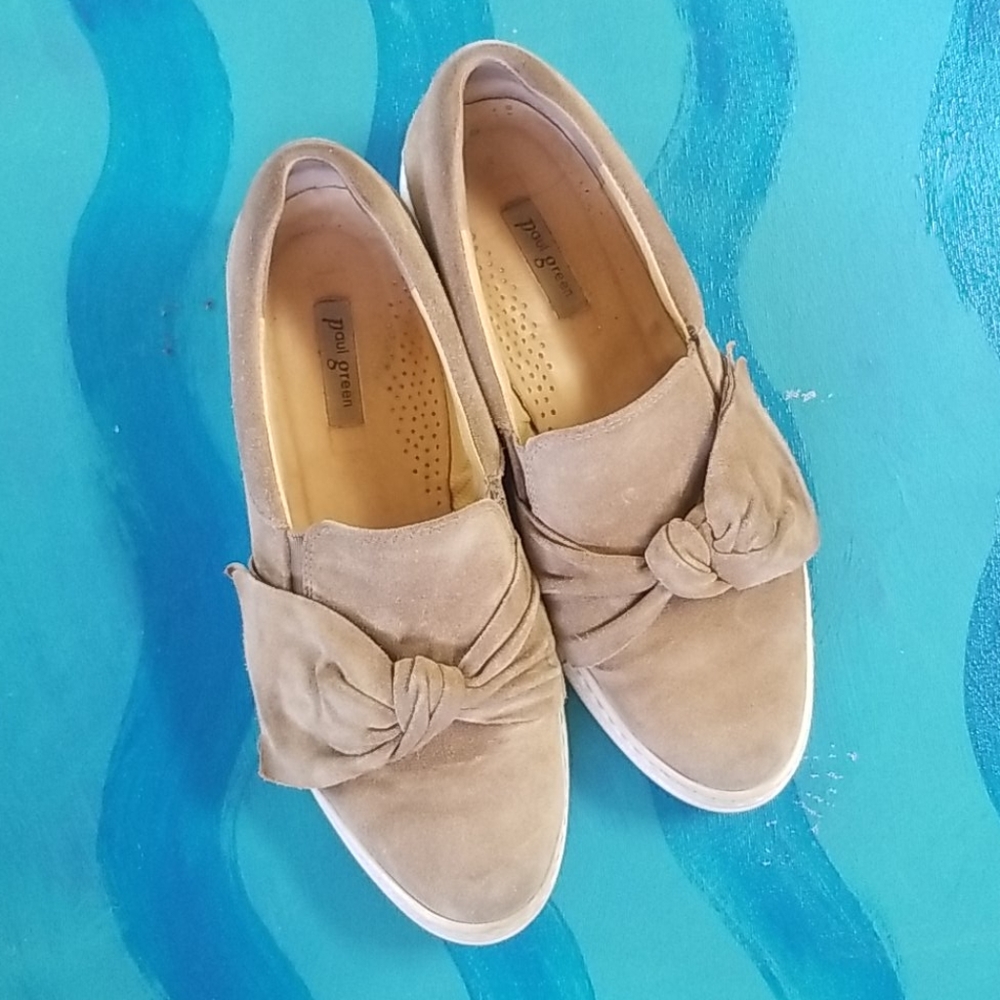 Suede Bow Slip on Sneakers